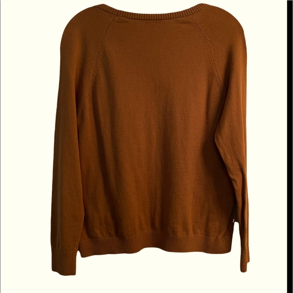 Talbots classy, brown sweater. Size LP. - Picture 2 of 7